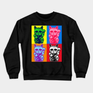 Manekineko Pop Art Style Crewneck Sweatshirt